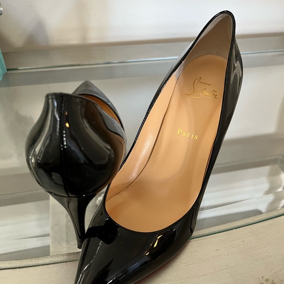 Christian Louboutin Pigalle 85 Patent Red Sole Pumps - Picture 6 of 13